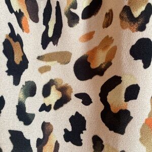 CAbi Animal Print Leopard Silky Cami Tank Top Tan Black Gold Size SMALL